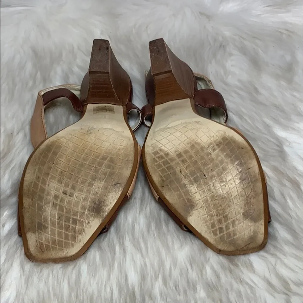 Pierre Cardin Tanrown Leather‎ Sandals Sz 37/7